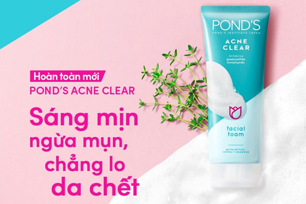 Sữa rửa mặt Pond's Acne Clear trị mụn: Giá bán & Review